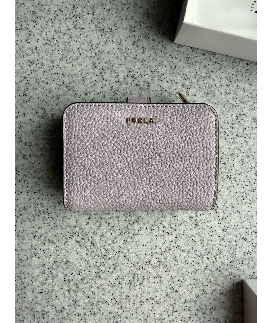 FURLA Фиолетовый кожаный кошелек, фото 7