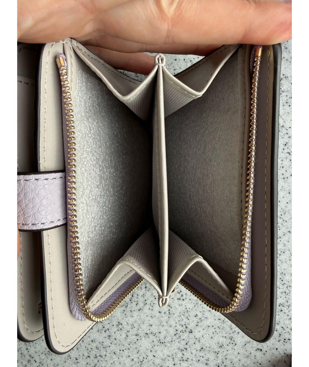 FURLA Фиолетовый кожаный кошелек, фото 5