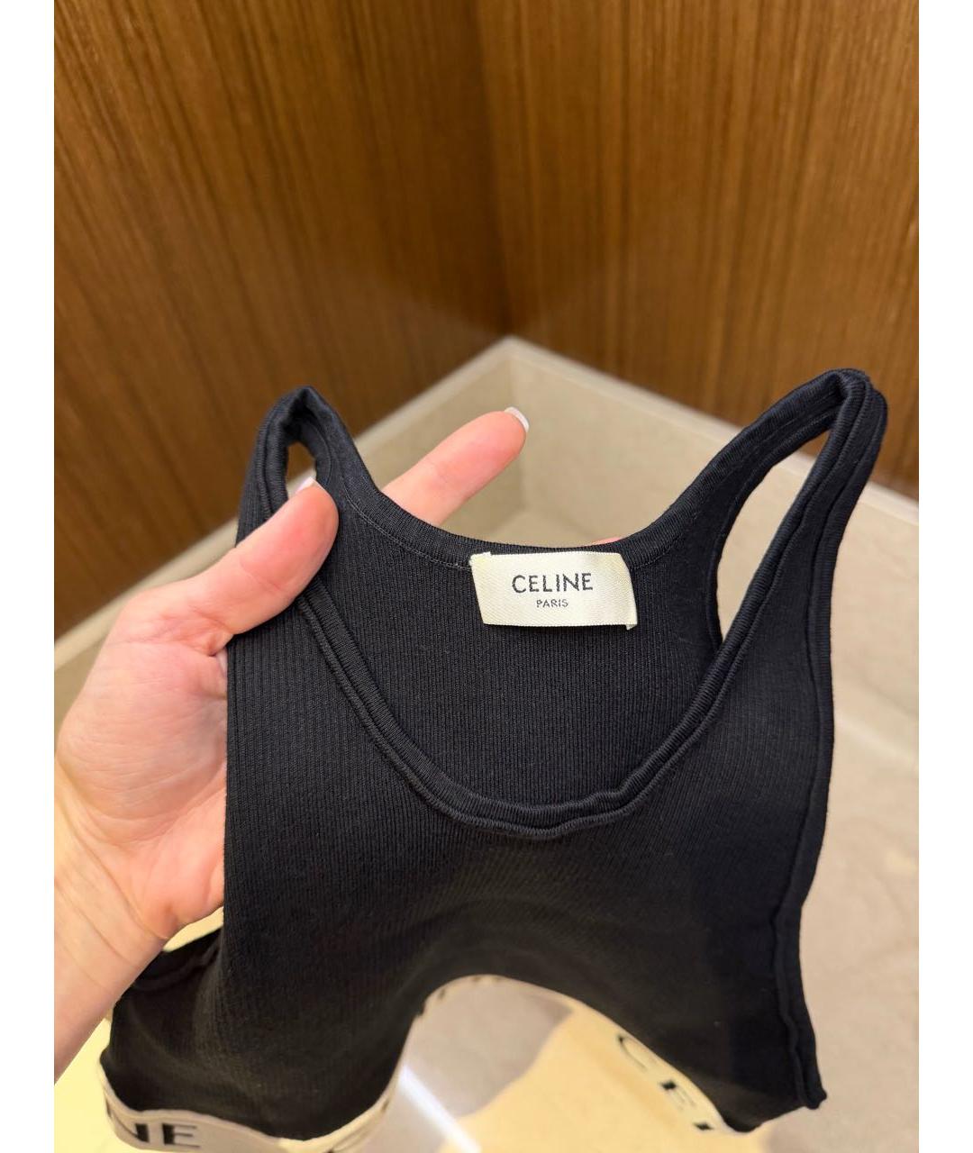 CELINE Черная майка, фото 5