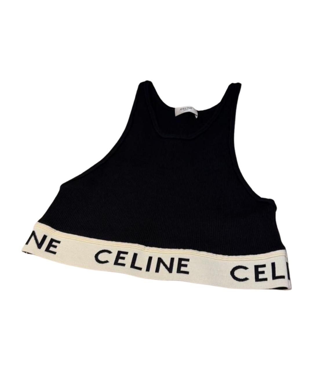 CELINE Черная майка, фото 1