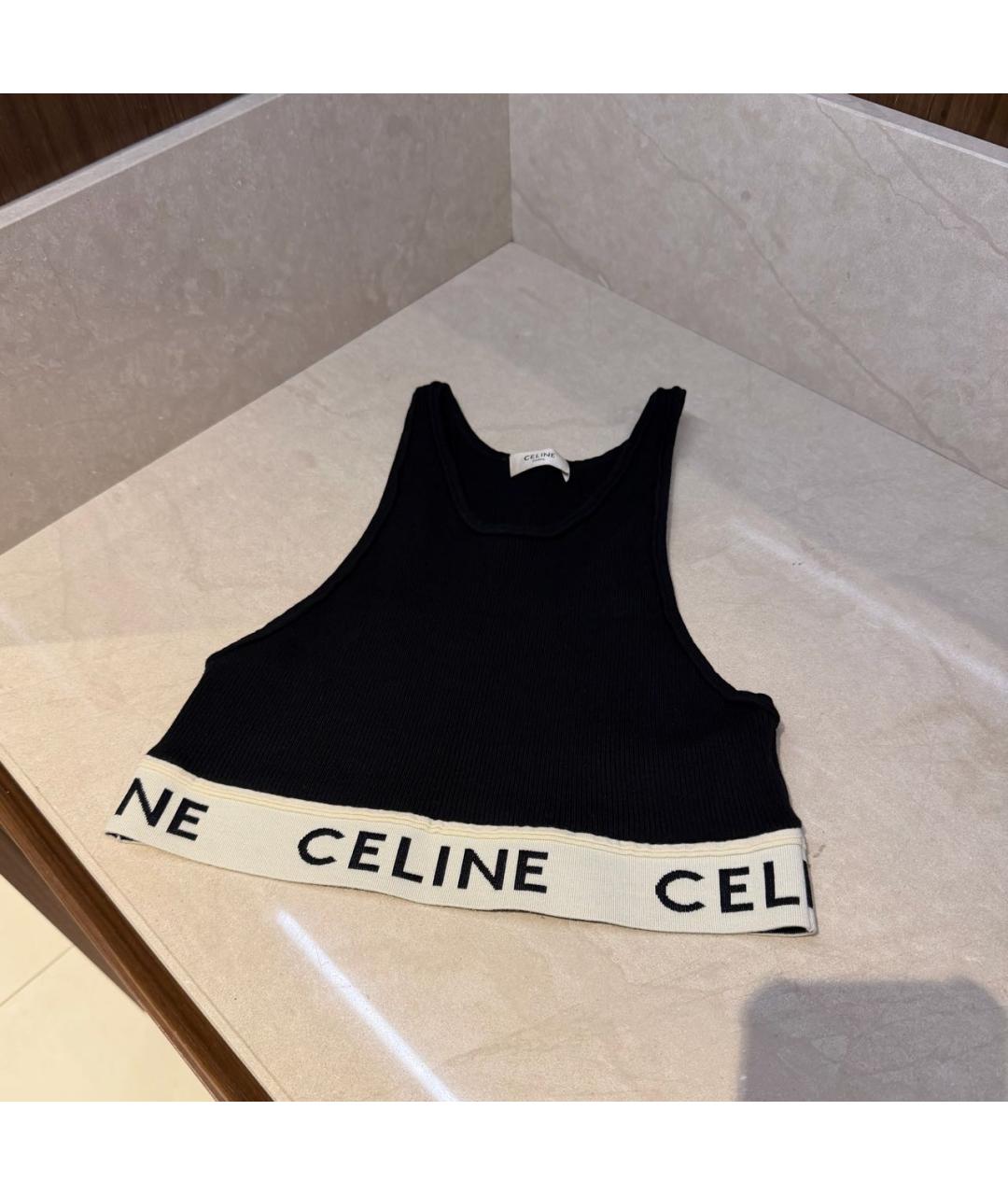 CELINE Черная майка, фото 9