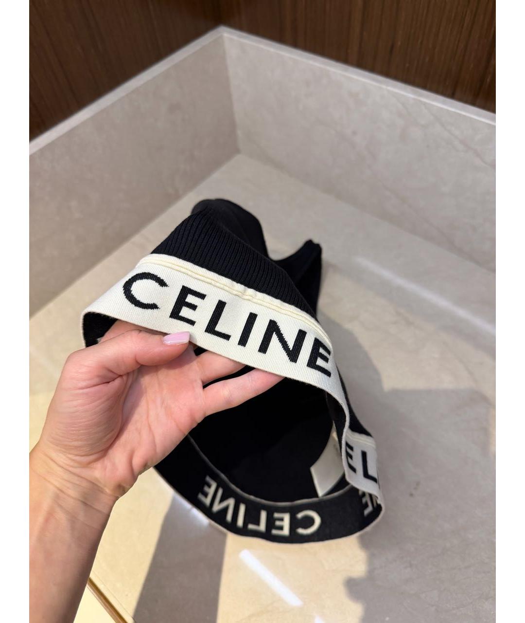 CELINE Черная майка, фото 4