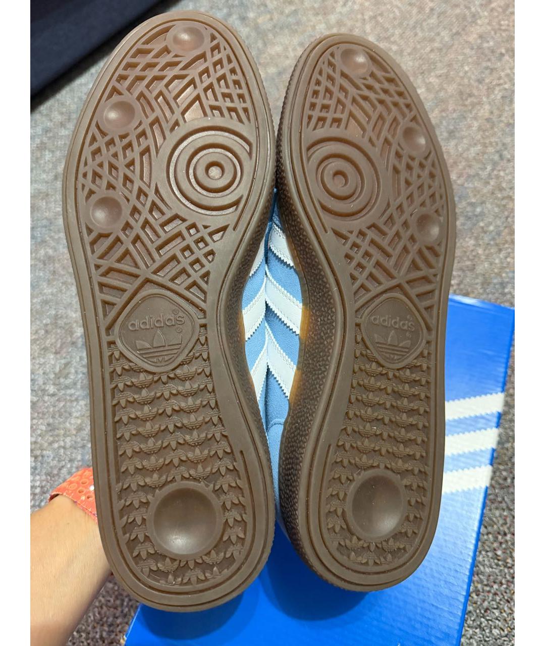 ADIDAS Голубые замшевые кроссовки, фото 6