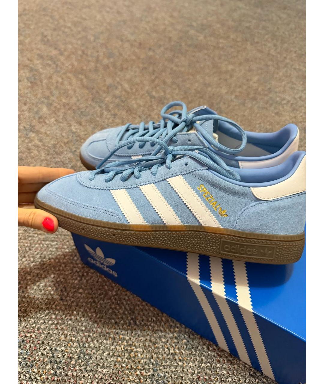 ADIDAS Голубые замшевые кроссовки, фото 9
