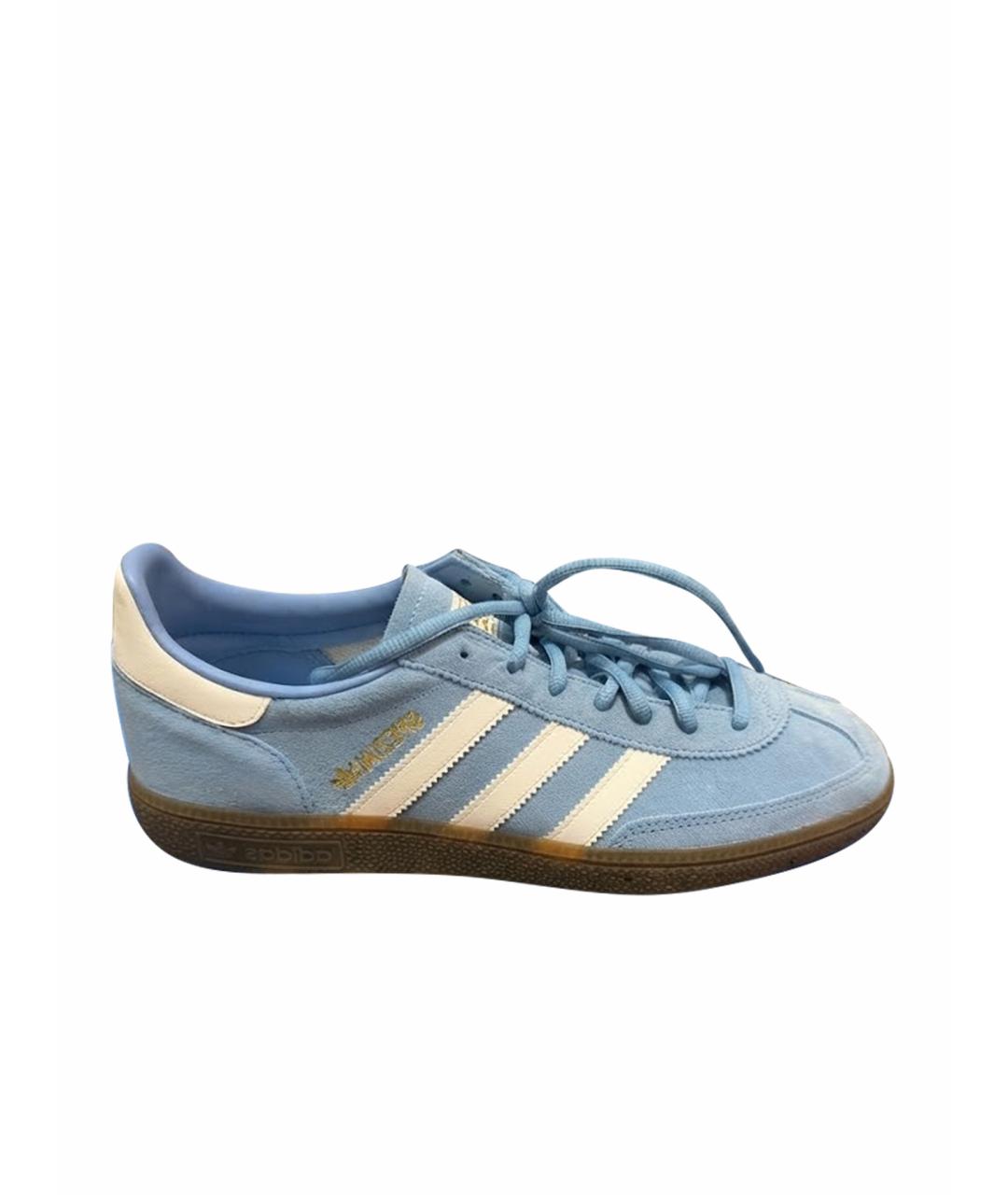 ADIDAS Голубые замшевые кроссовки, фото 1