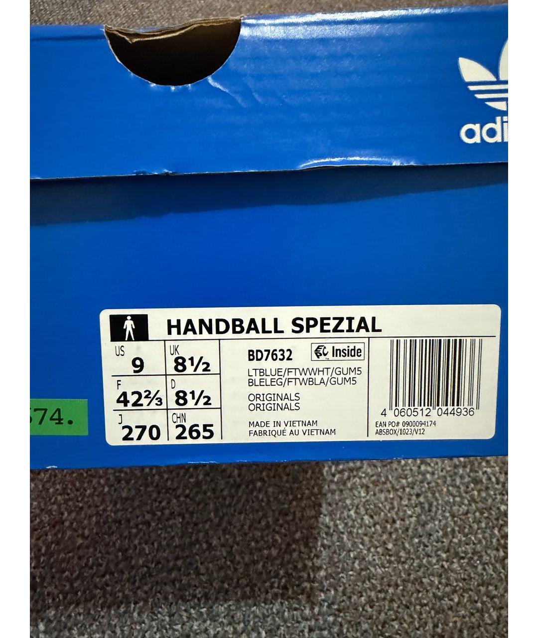ADIDAS Голубые замшевые кроссовки, фото 7