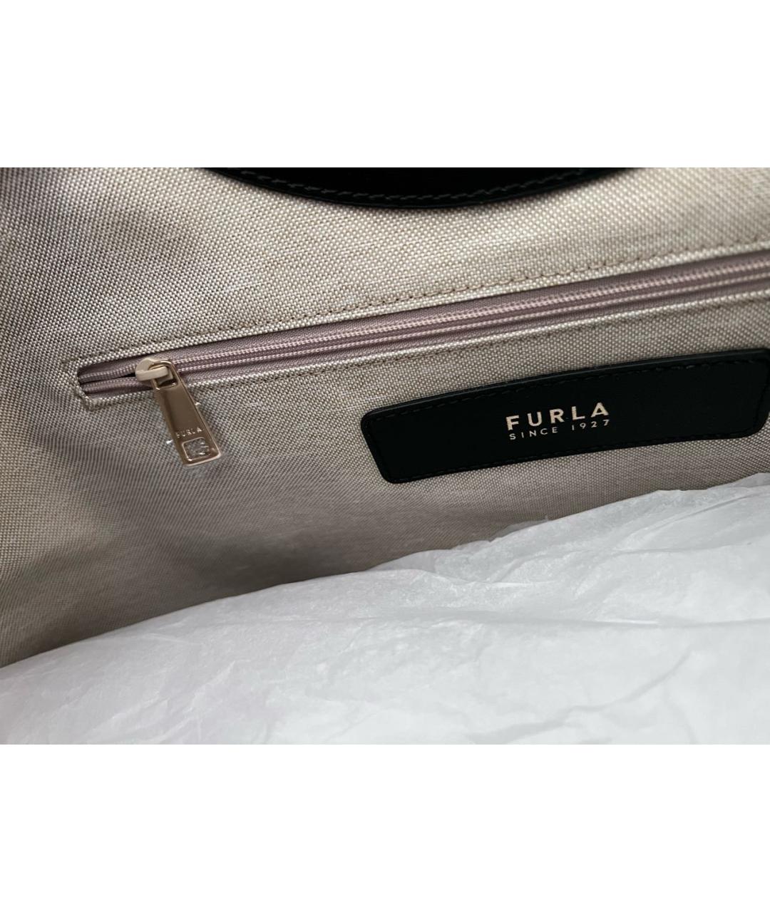FURLA Бежевая хлопковая сумка тоут, фото 5