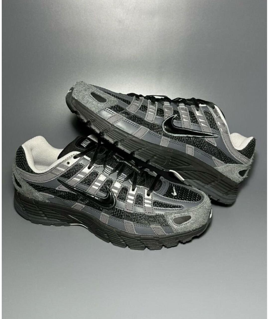 NIKE Антрацитовые замшевые низкие кроссовки / кеды, фото 5