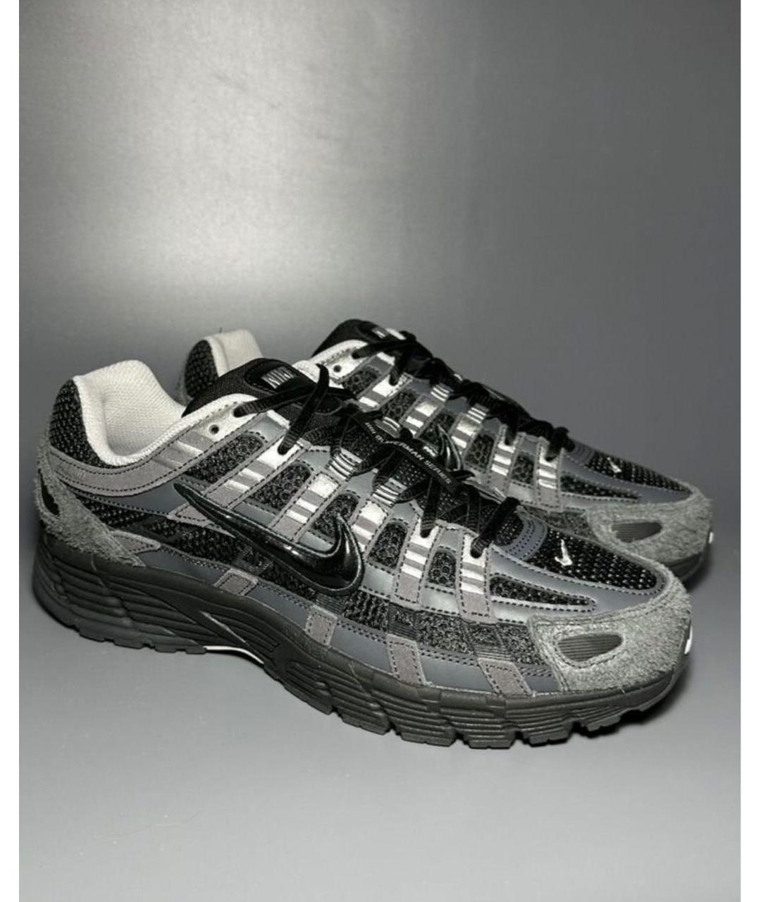 NIKE Антрацитовые замшевые низкие кроссовки / кеды, фото 6