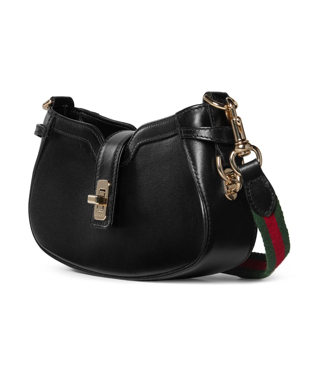 GUCCI Черная кожаная сумка через плечо, фото 2
