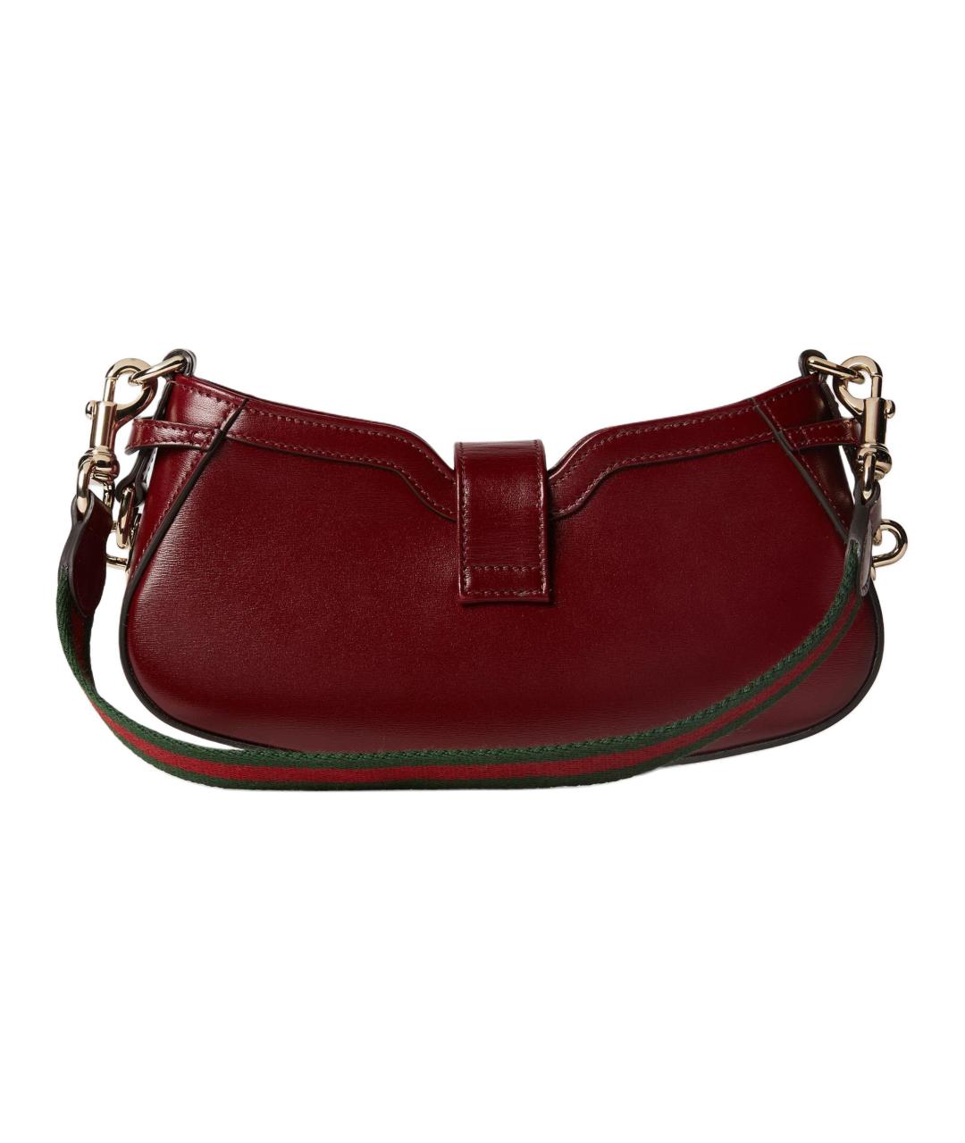 GUCCI Красная кожаная сумка через плечо, фото 4