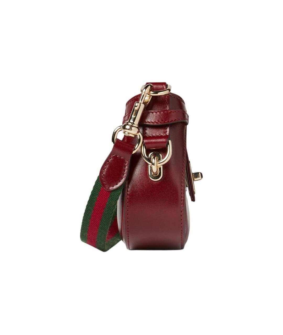 GUCCI Красная кожаная сумка через плечо, фото 3