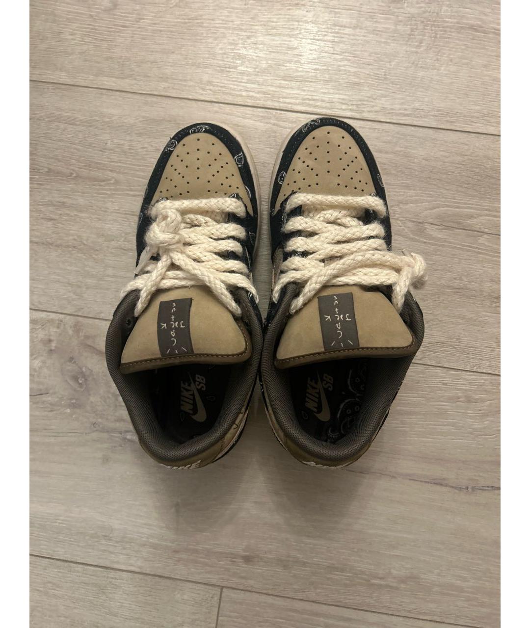 NIKE Бежевые текстильные кеды, фото 3