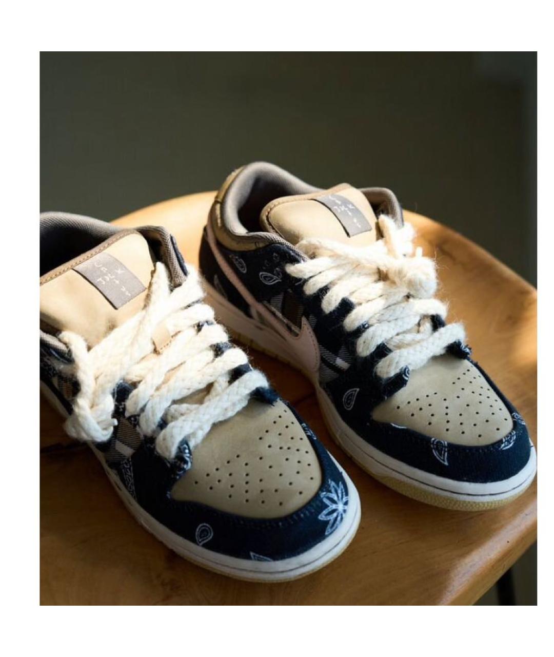 NIKE Бежевые текстильные кеды, фото 2