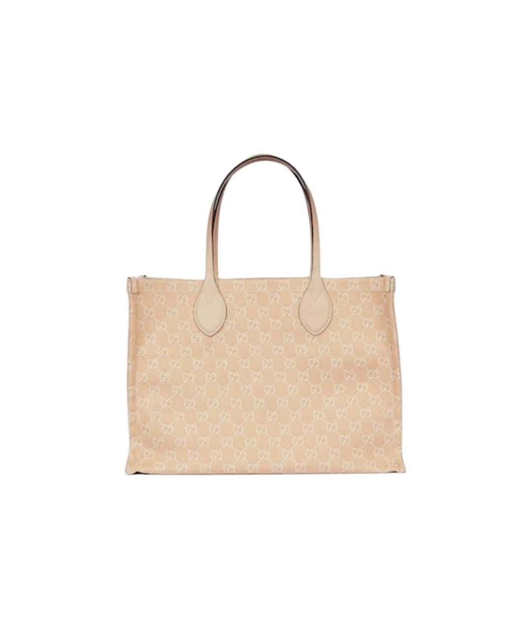GUCCI Бежевая сумка через плечо из канвы, фото 6