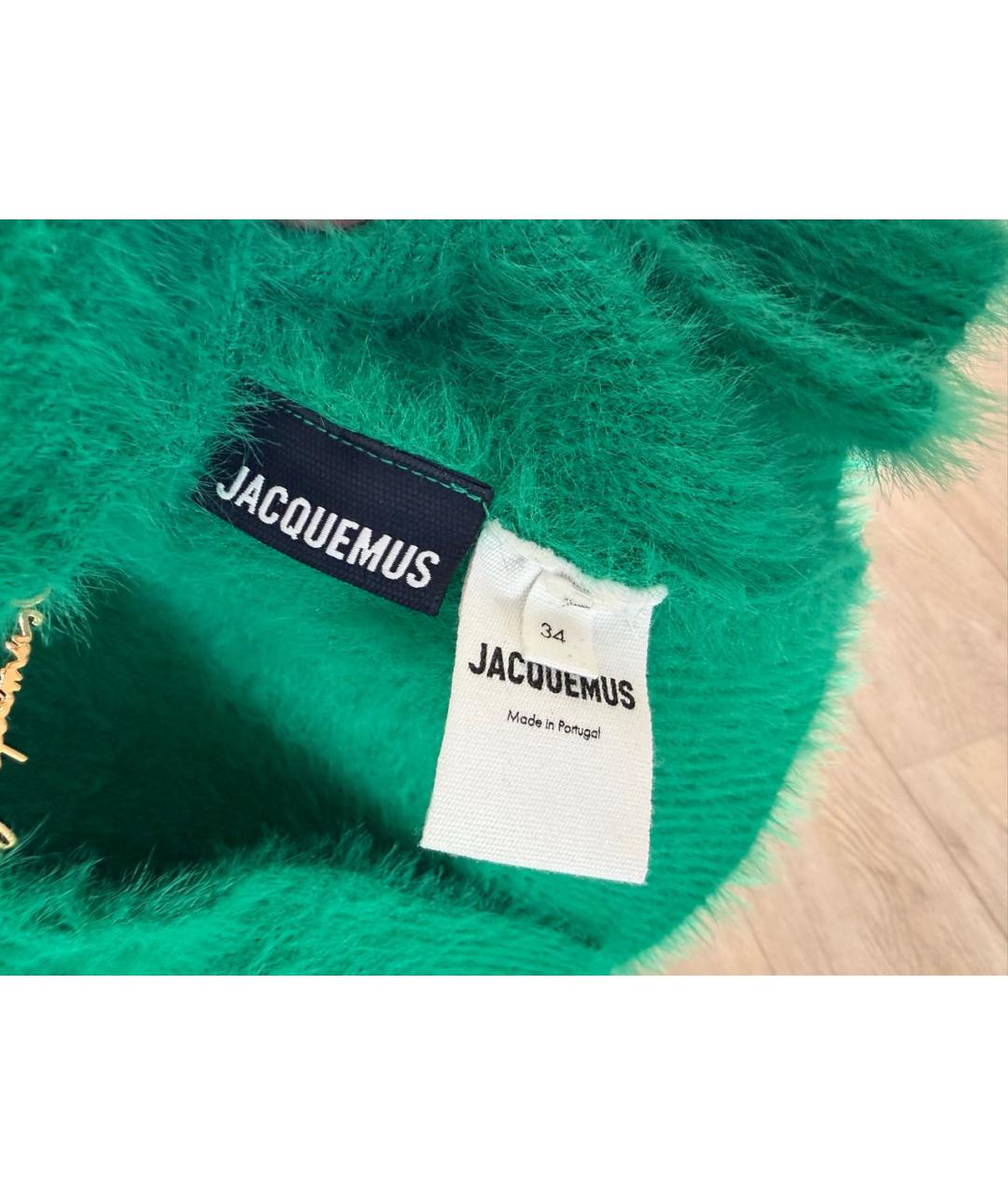 JACQUEMUS Зеленая шерстяная футболка, фото 2
