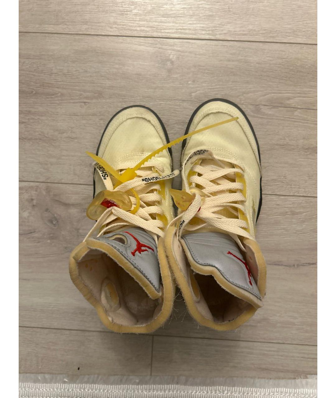 NIKE Желтые синтетические кеды, фото 3