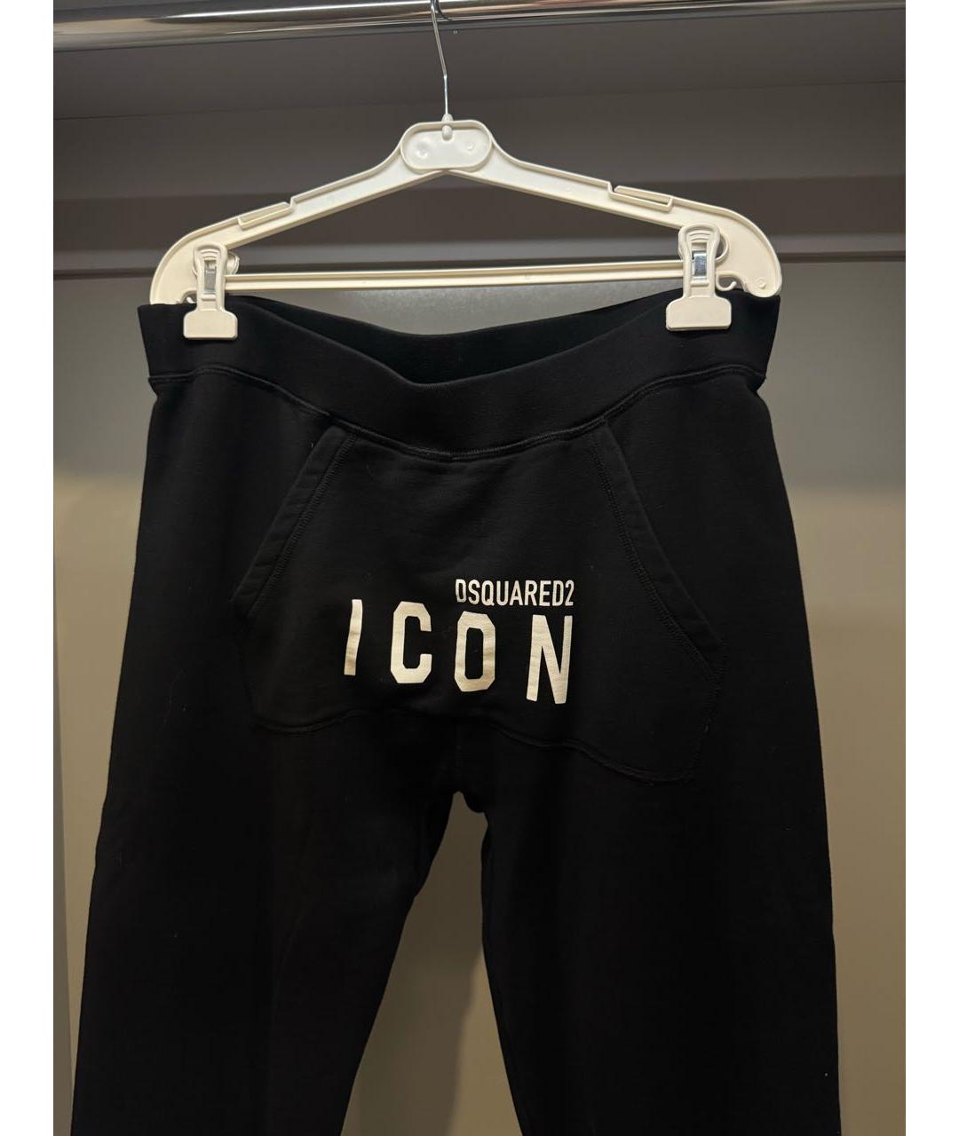 DSQUARED2 Черные хлопковые повседневные брюки, фото 3