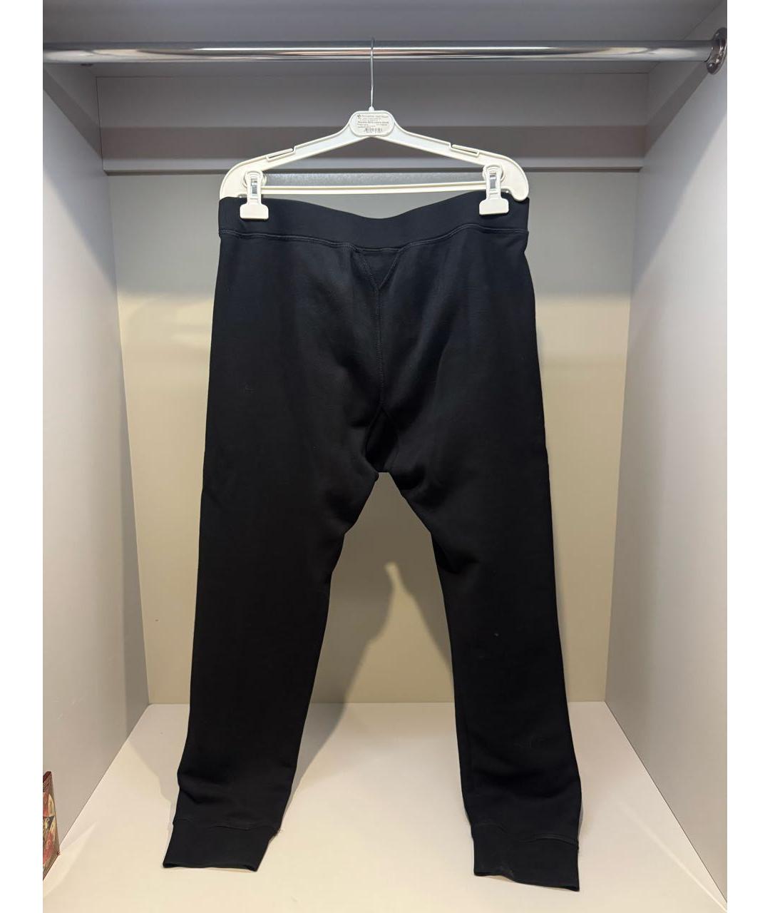DSQUARED2 Черные хлопковые повседневные брюки, фото 2
