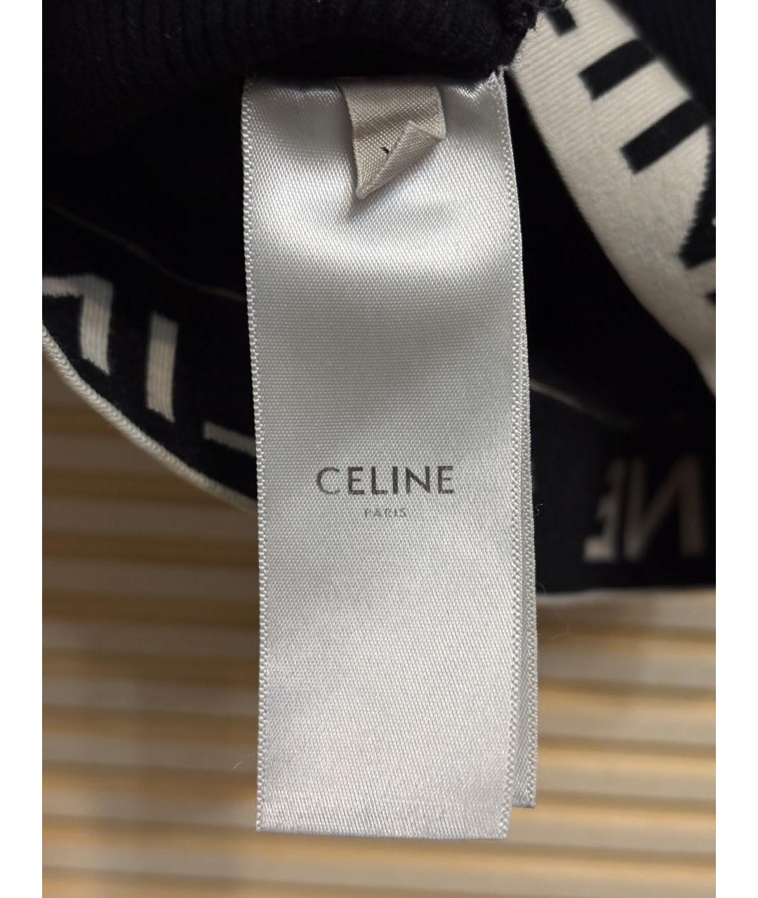 CELINE Черная хлопковая футболка, фото 4