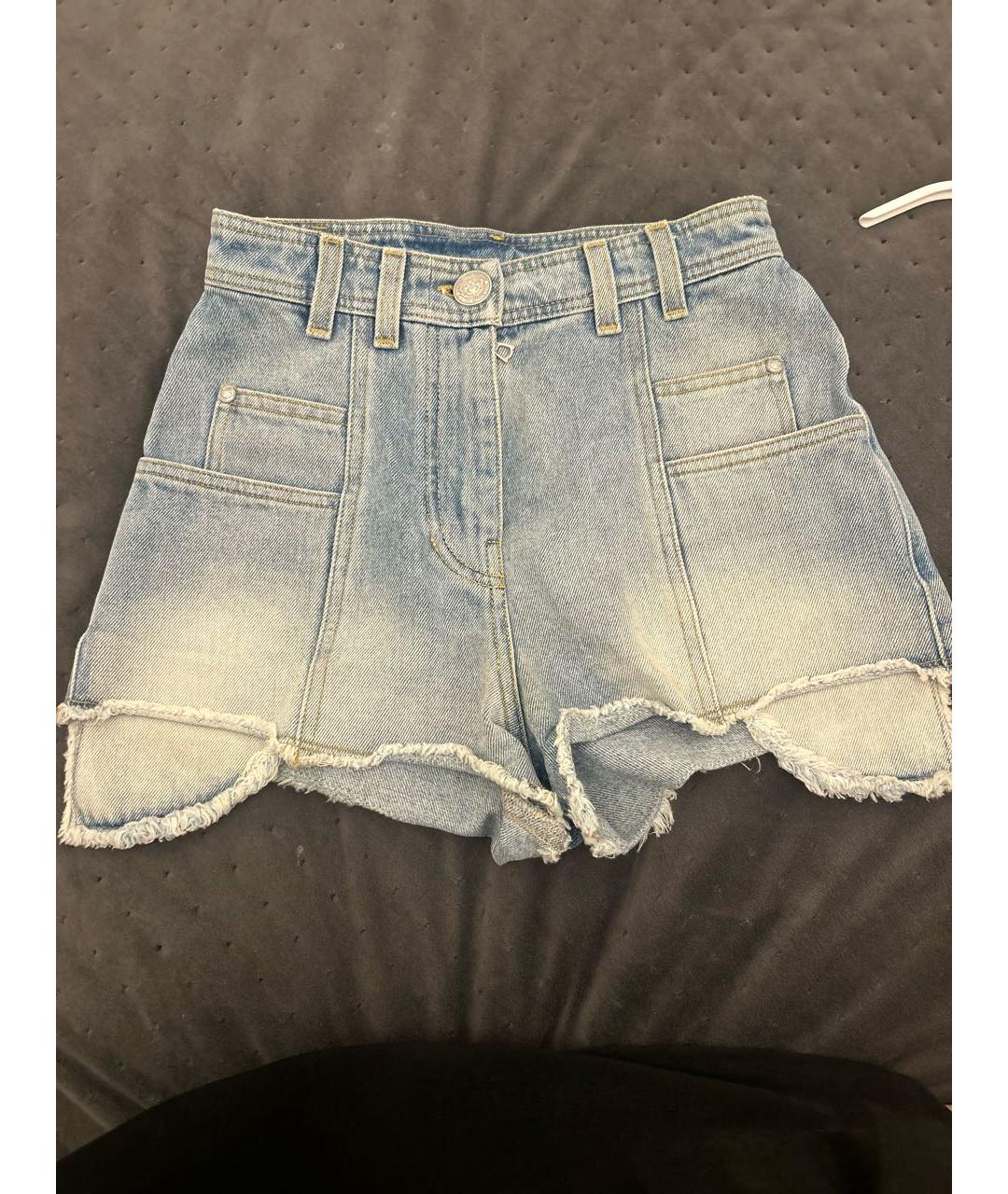 BALMAIN Синие деним шорты, фото 5
