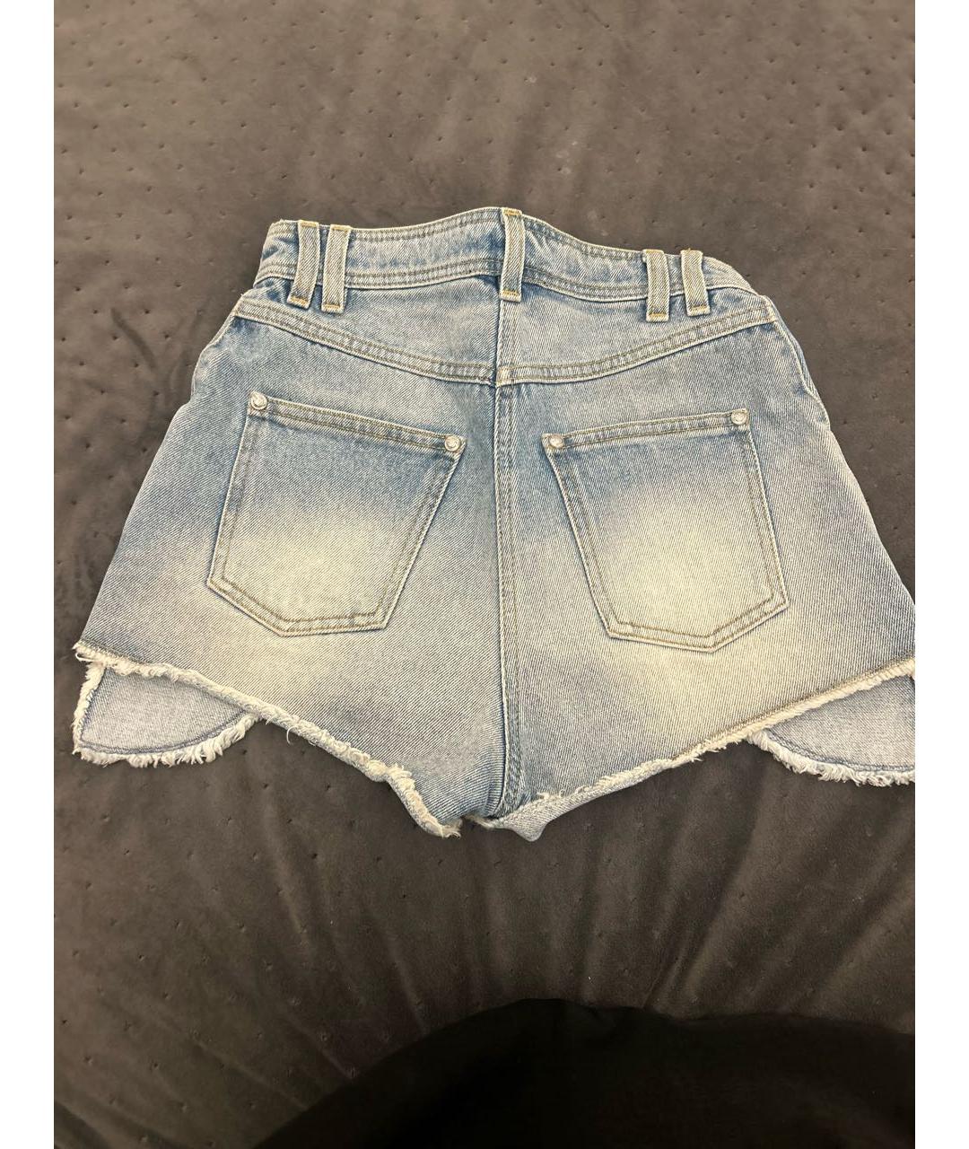 BALMAIN Синие деним шорты, фото 2