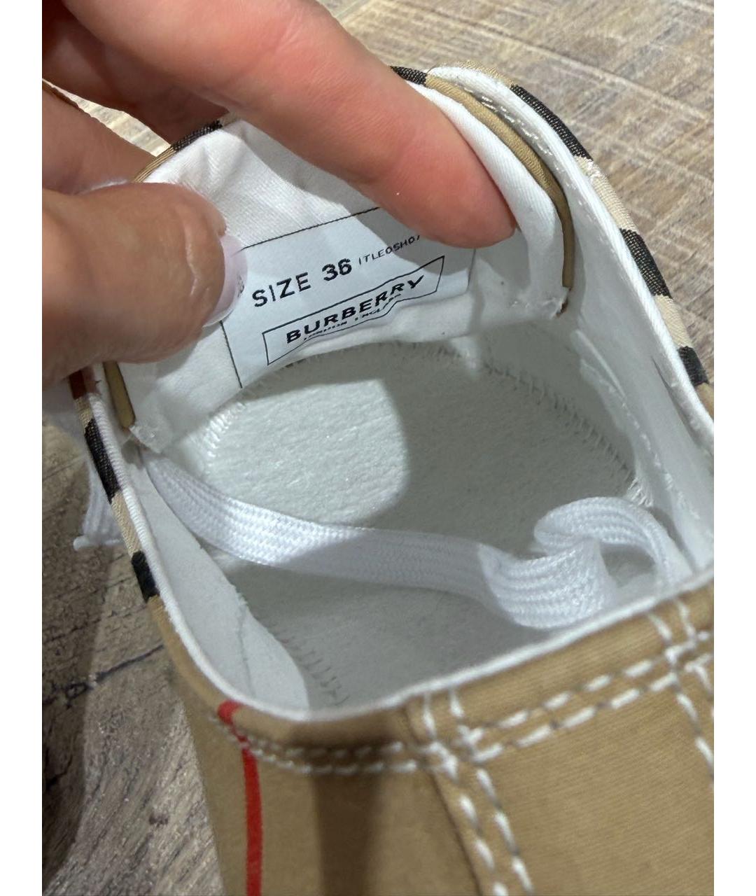 BURBERRY Текстильные кеды, фото 8