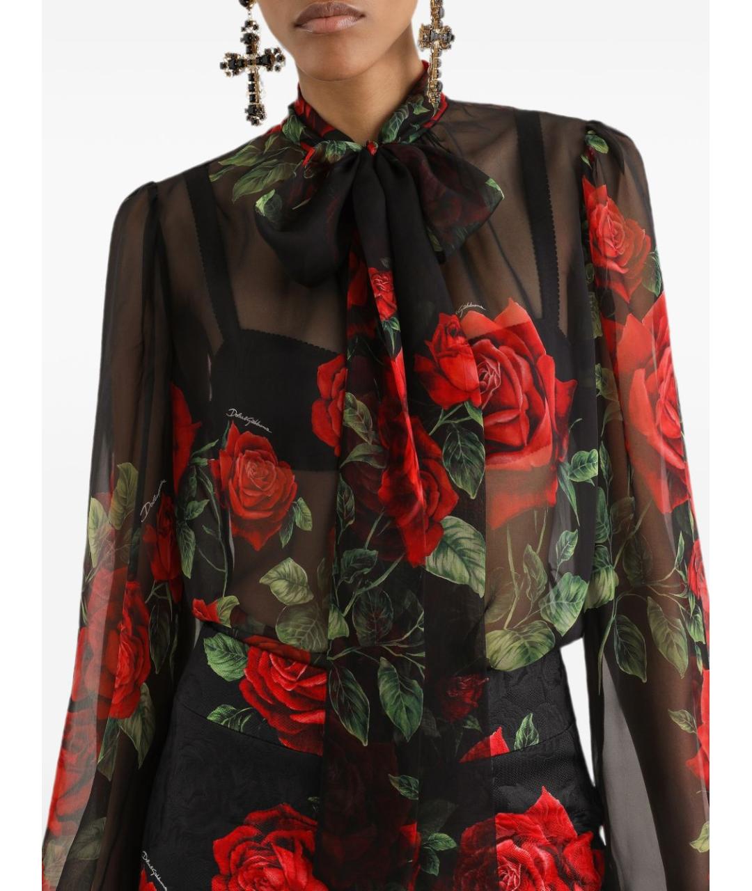 DOLCE&GABBANA Мульти шелковая рубашка, фото 5