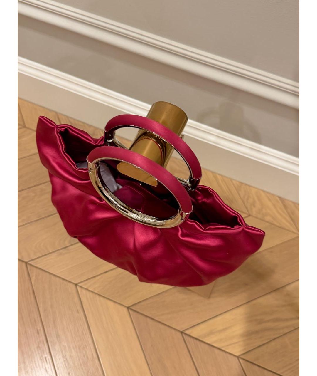 BOTTEGA VENETA Красная кожаная сумка с короткими ручками, фото 6