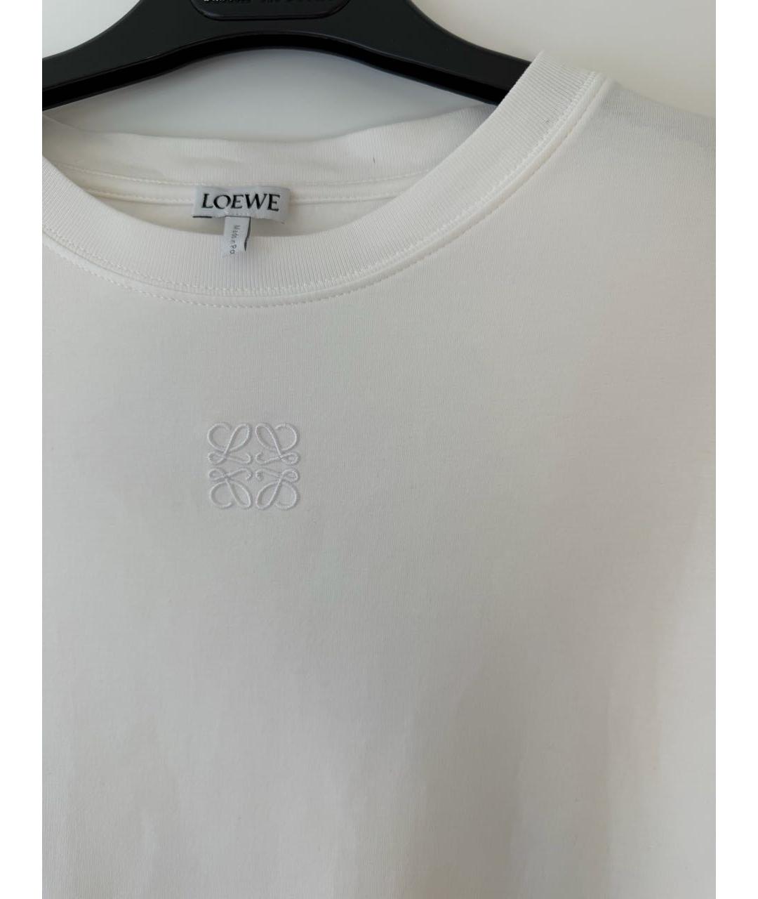 LOEWE Белая хлопковая футболка, фото 7