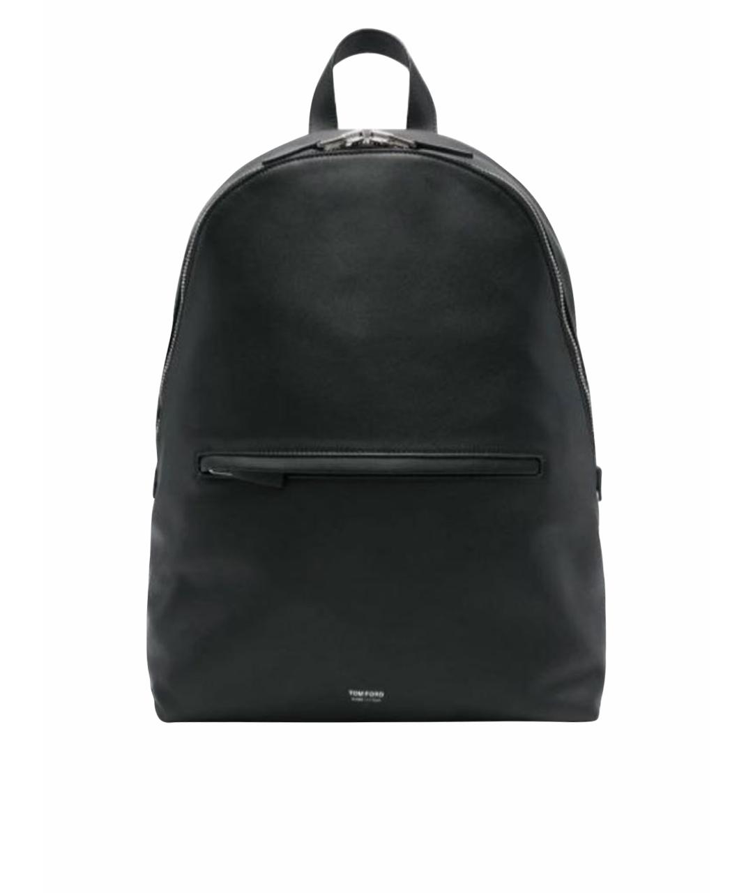 TOM FORD Черный кожаный рюкзак, фото 1