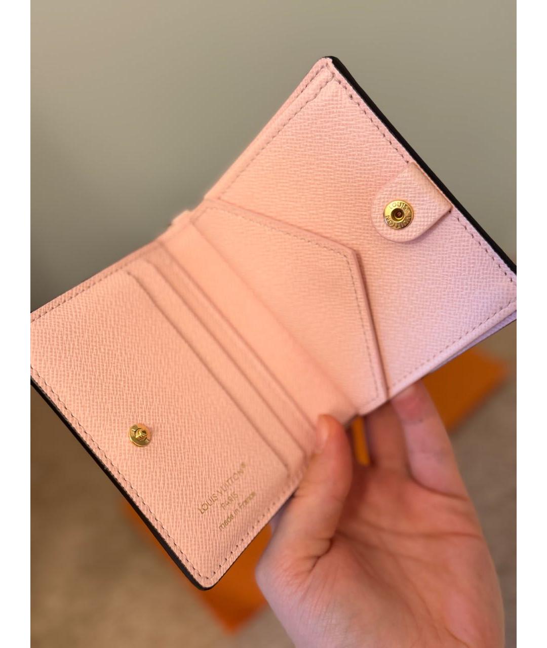 LOUIS VUITTON Коричневый кожаный кошелек, фото 3