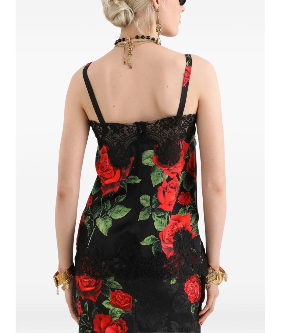 DOLCE&GABBANA Мульти шелковая майка, фото 2