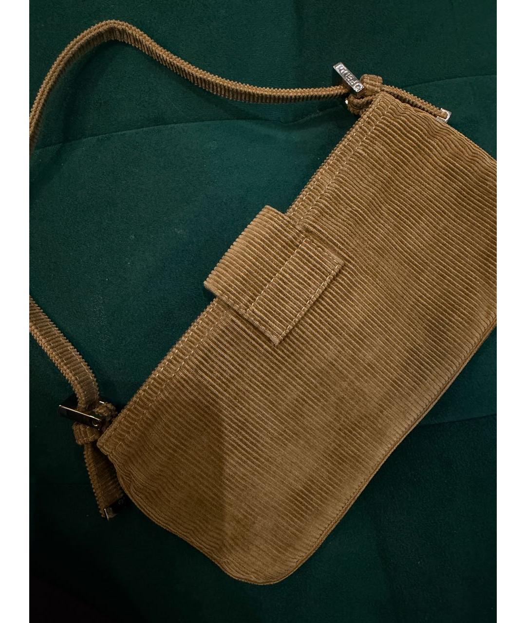 FENDI Коричневая сумка с короткими ручками, фото 3