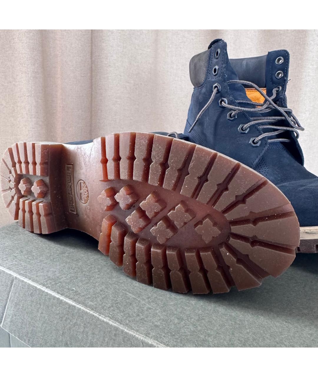 TIMBERLAND Синие нубуковые высокие ботинки, фото 3