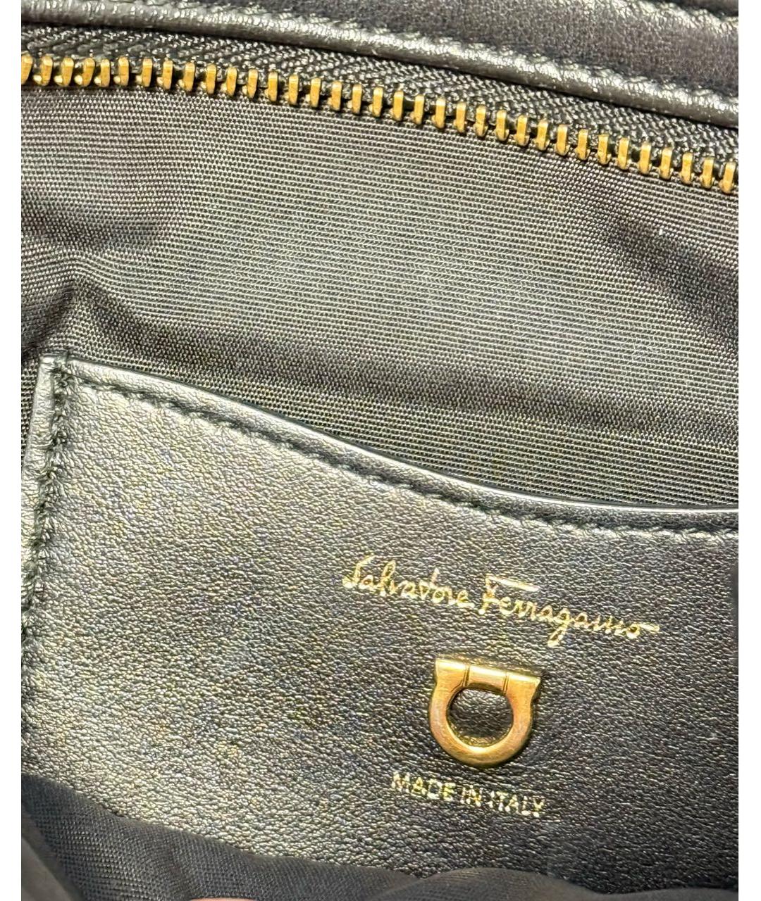FERRAGAMO Темно-синяя кожаная папка для документов, фото 3