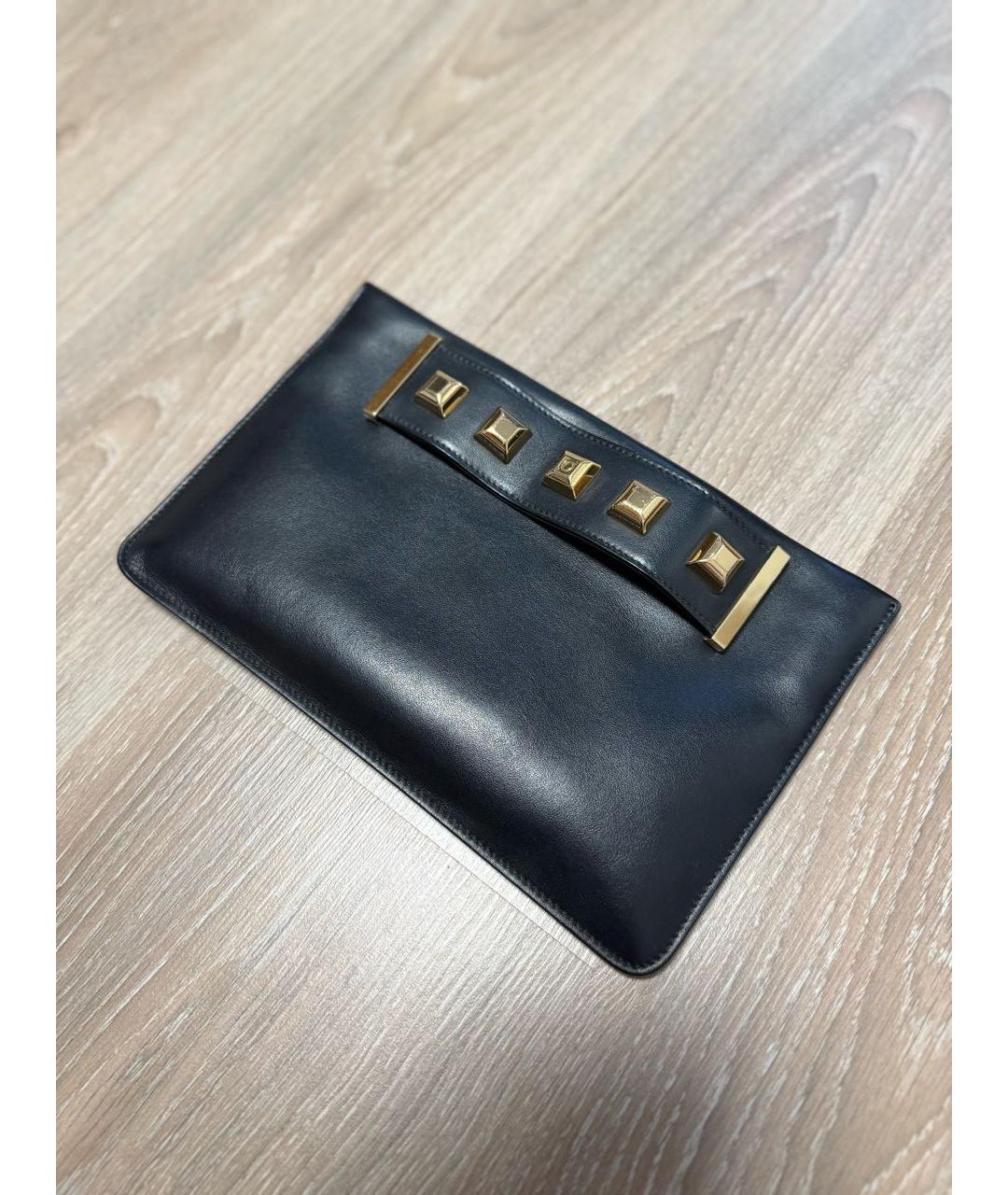 FERRAGAMO Темно-синяя кожаная папка для документов, фото 2