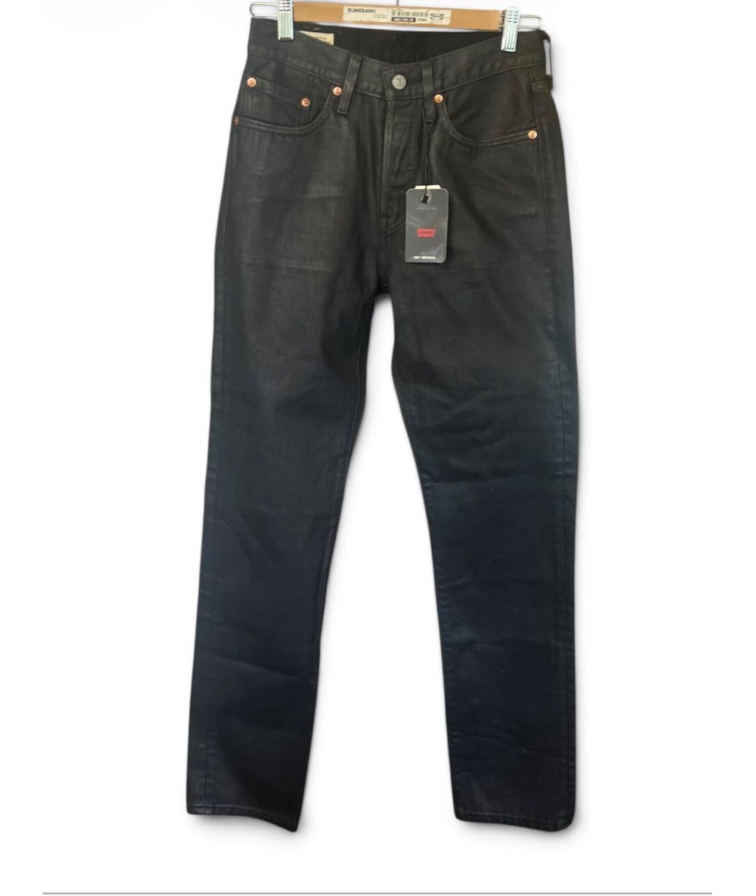 LEVI'S Черные хлопковые прямые джинсы, фото 5