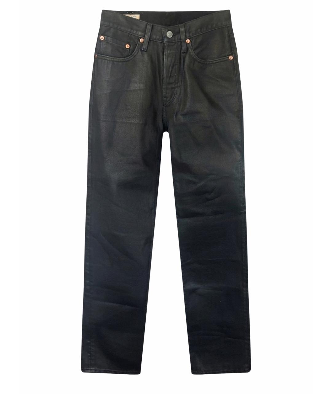 LEVI'S Черные хлопковые прямые джинсы, фото 1