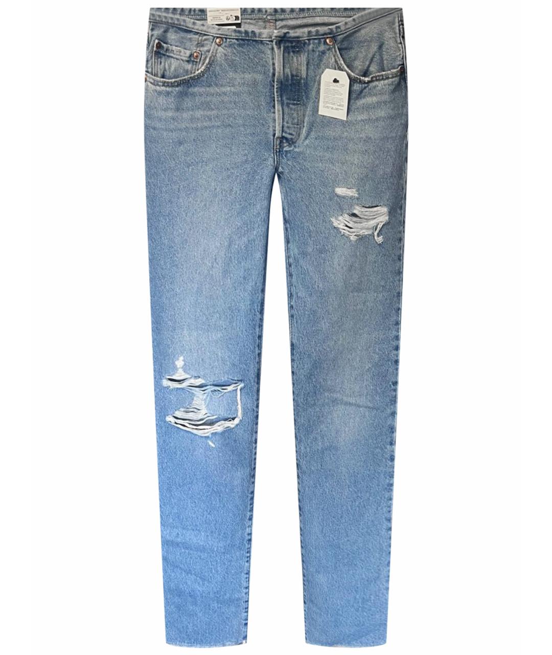 LEVI'S Синие хлопковые прямые джинсы, фото 1