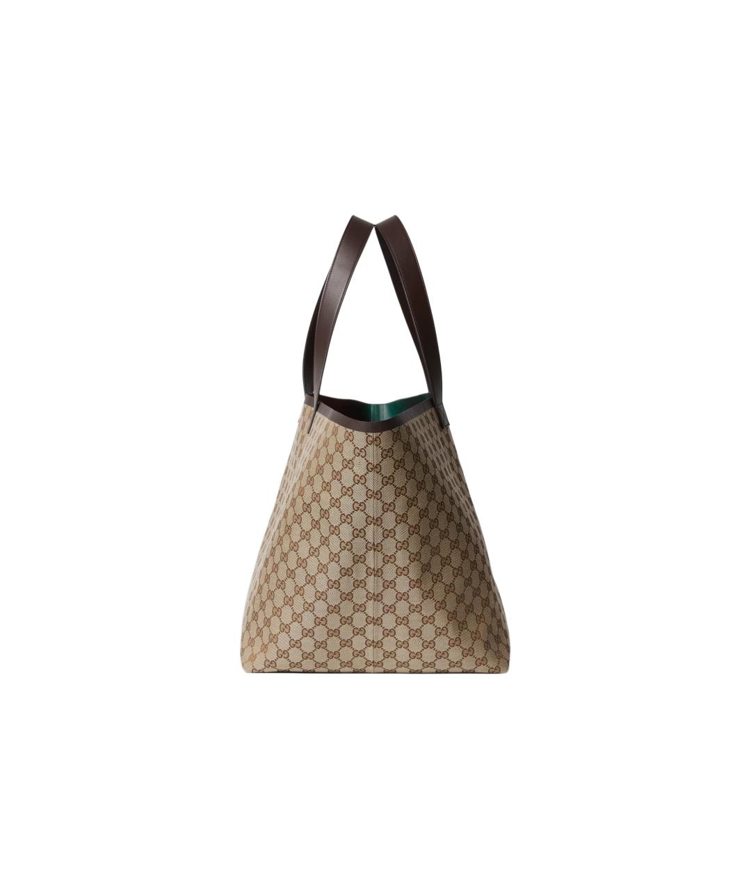 GUCCI Бежевая сумка через плечо из канвы, фото 4