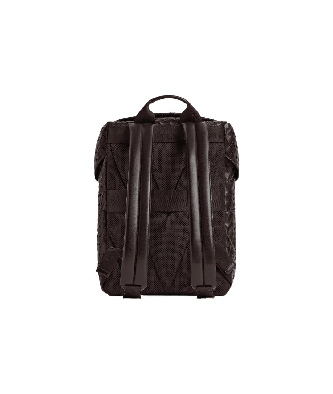 BOTTEGA VENETA Коричневый кожаный рюкзак, фото 3