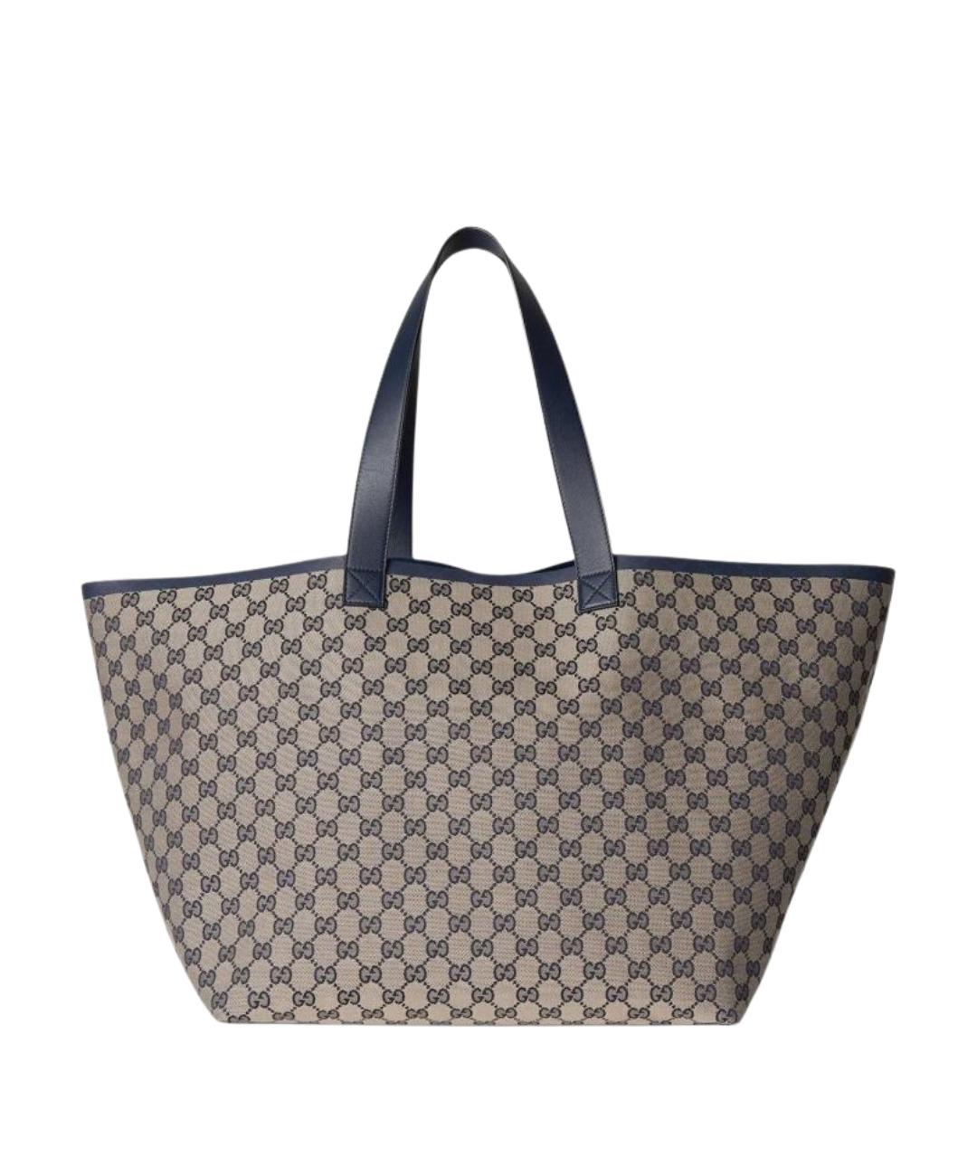 GUCCI Бежевая сумка через плечо из канвы, фото 1