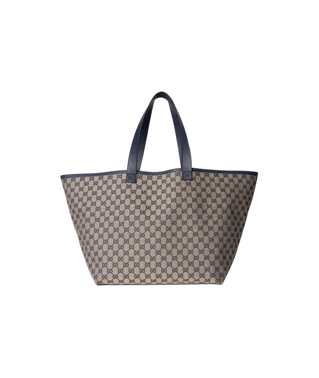 GUCCI Бежевая сумка через плечо из канвы, фото 5