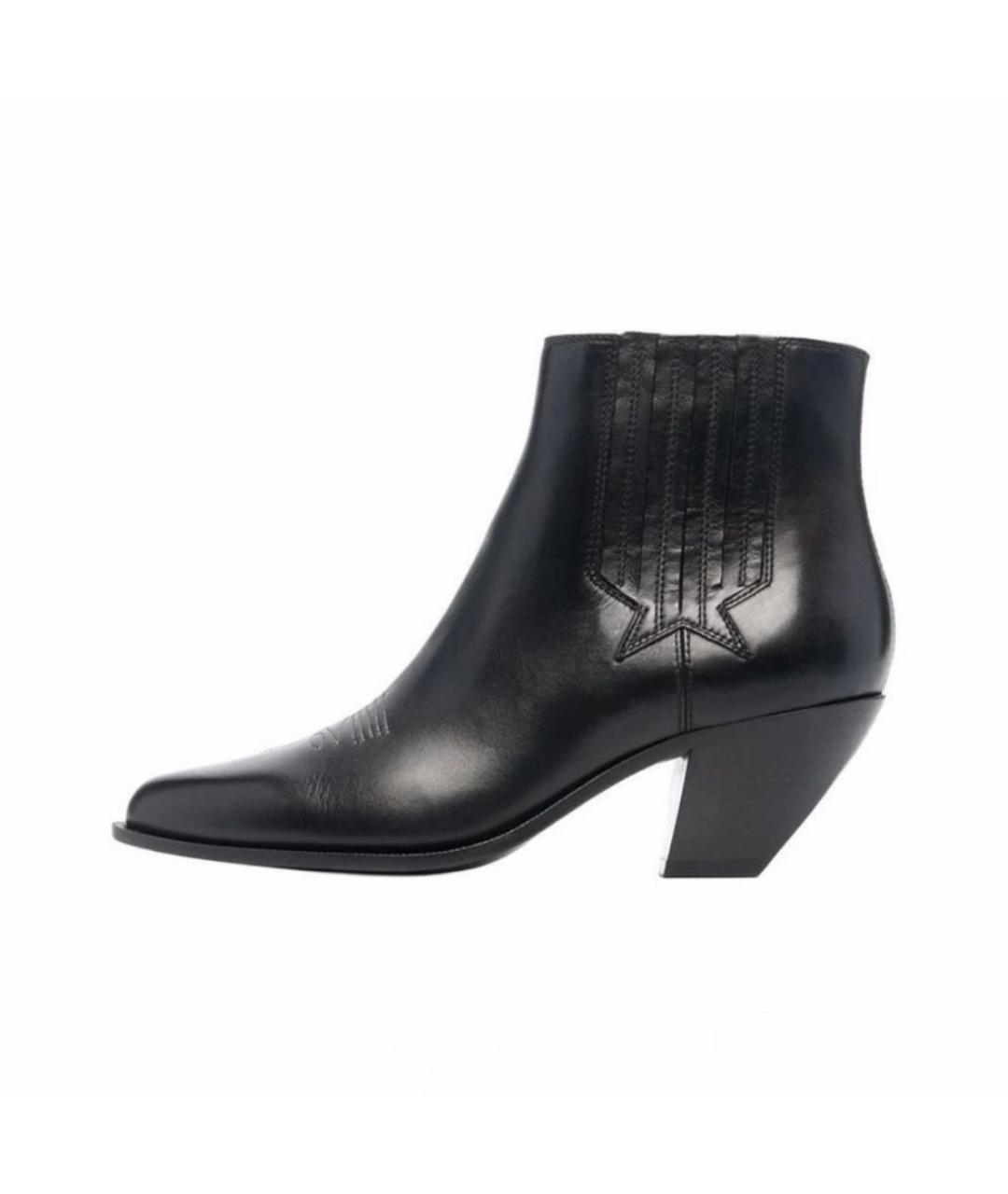 GOLDEN GOOSE Черные кожаные сапоги, фото 9