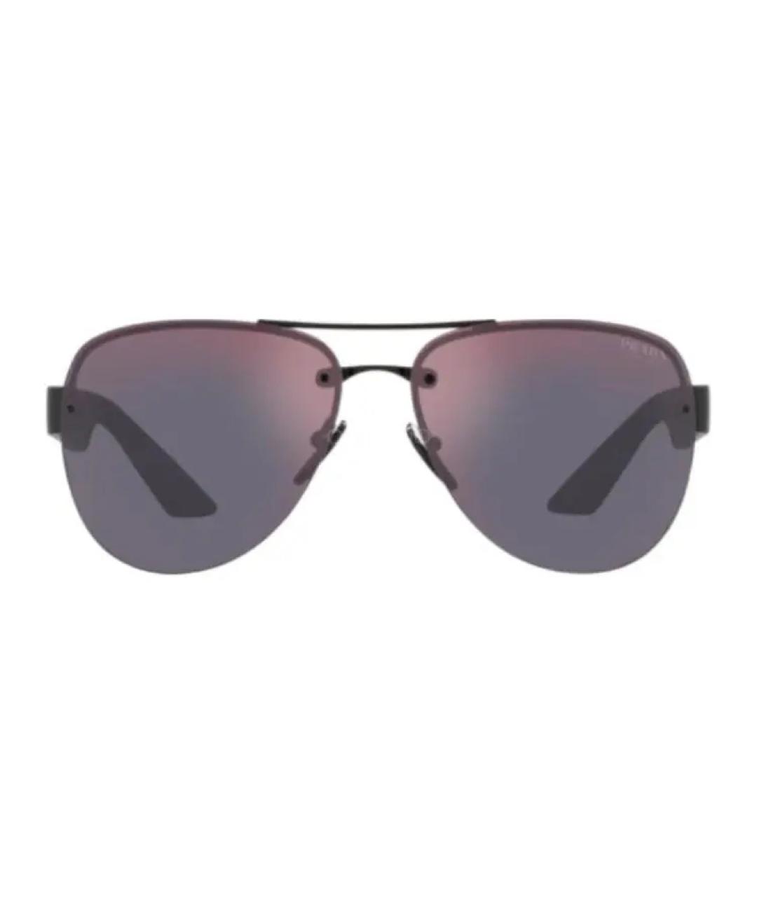 PRADA Черные металлические солнцезащитные очки, фото 2