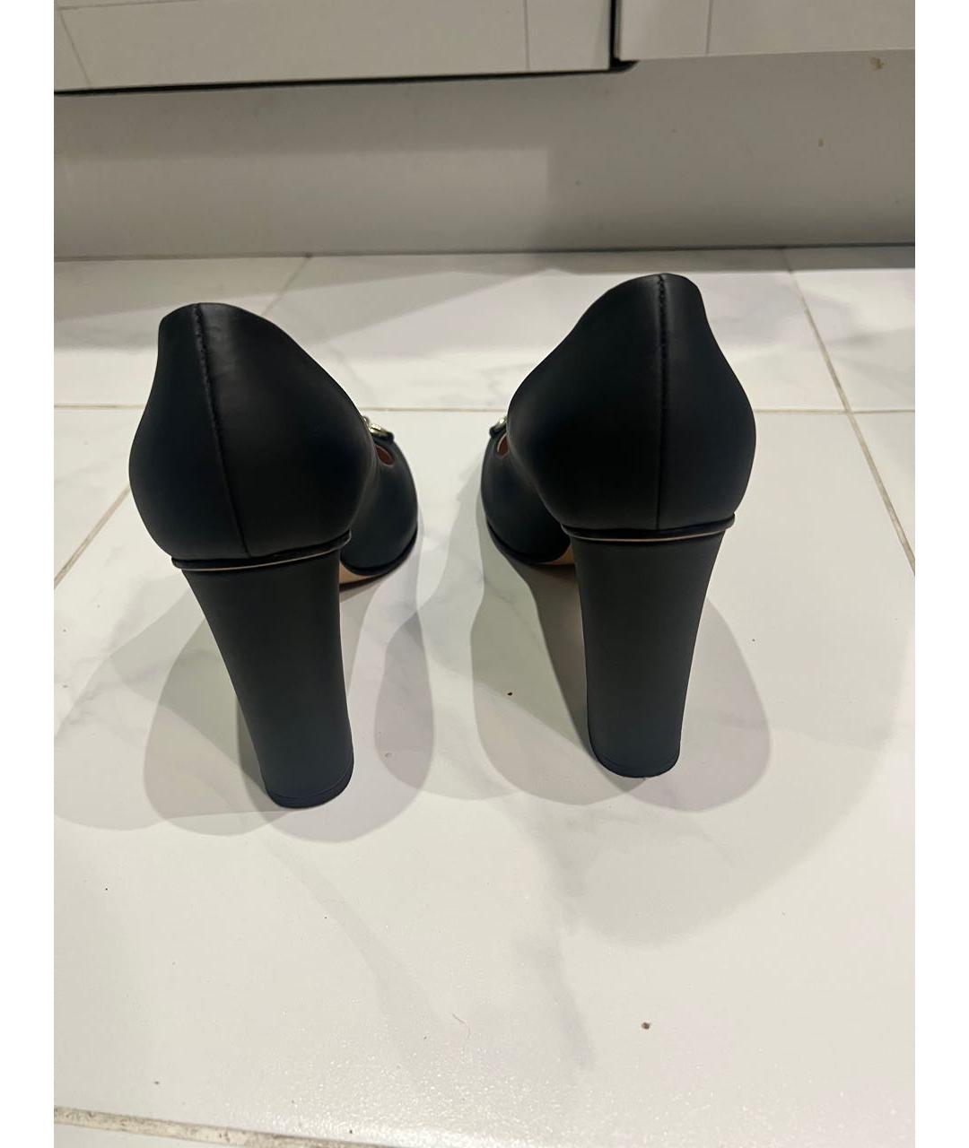 GUCCI Черные кожаные туфли, фото 4