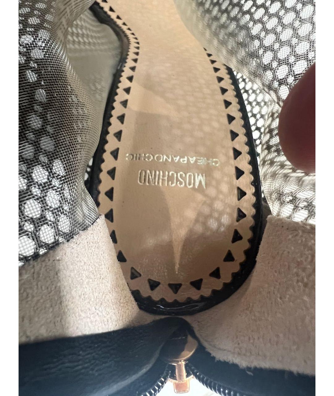 MOSCHINO Черные синтетические туфли, фото 3