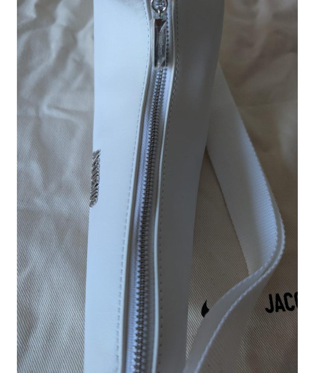 JACQUEMUS Белая кожаная сумка через плечо, фото 5