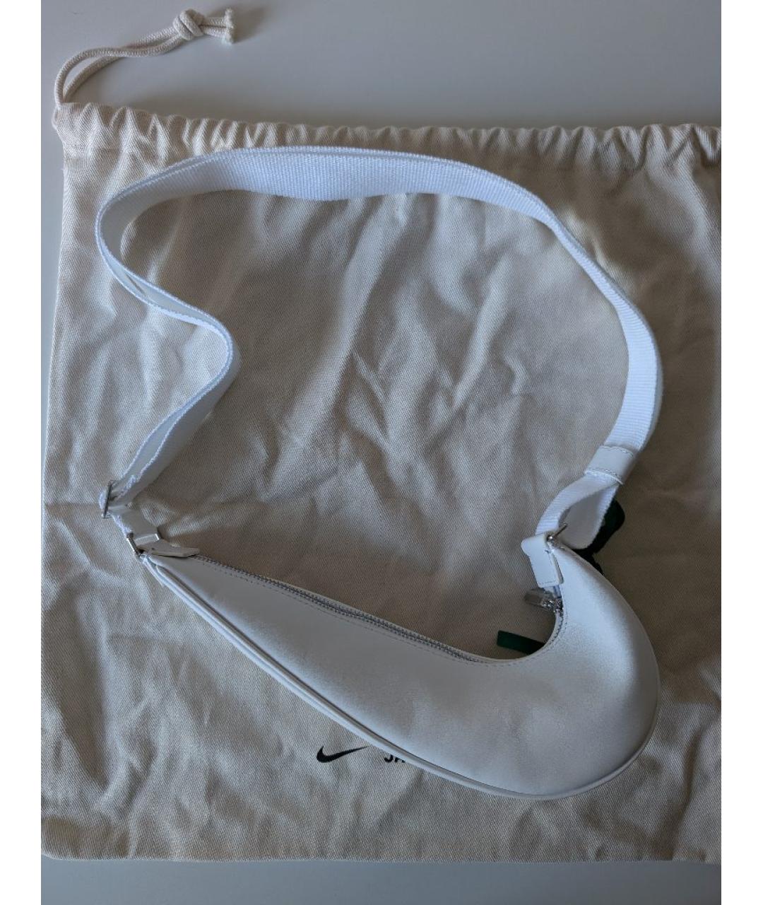 JACQUEMUS Белая кожаная сумка через плечо, фото 2